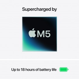 Apple 13-inch MacBook Air, M5 chip with 10‑core CPU and 8‑core GPU, 16GB, 512GB SSD - Silver