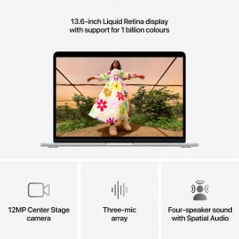 Apple 13-inch MacBook Air, M5 chip with 10‑core CPU and 8‑core GPU, 16GB, 512GB SSD - Silver