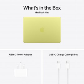 Apple 13-inch MacBook Neo, A18 Pro chip with 6-core CPU and 5-core GPU, 8GB, 256GB - Citrus